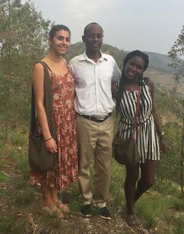  Elissa Boghossian, University of Virginia, Class of 2018; Jean-Damascène Gasanabo, Director General of the Research and Dcoumentation Center at the National Commission for the Fight against Genocide; and Eva Branson