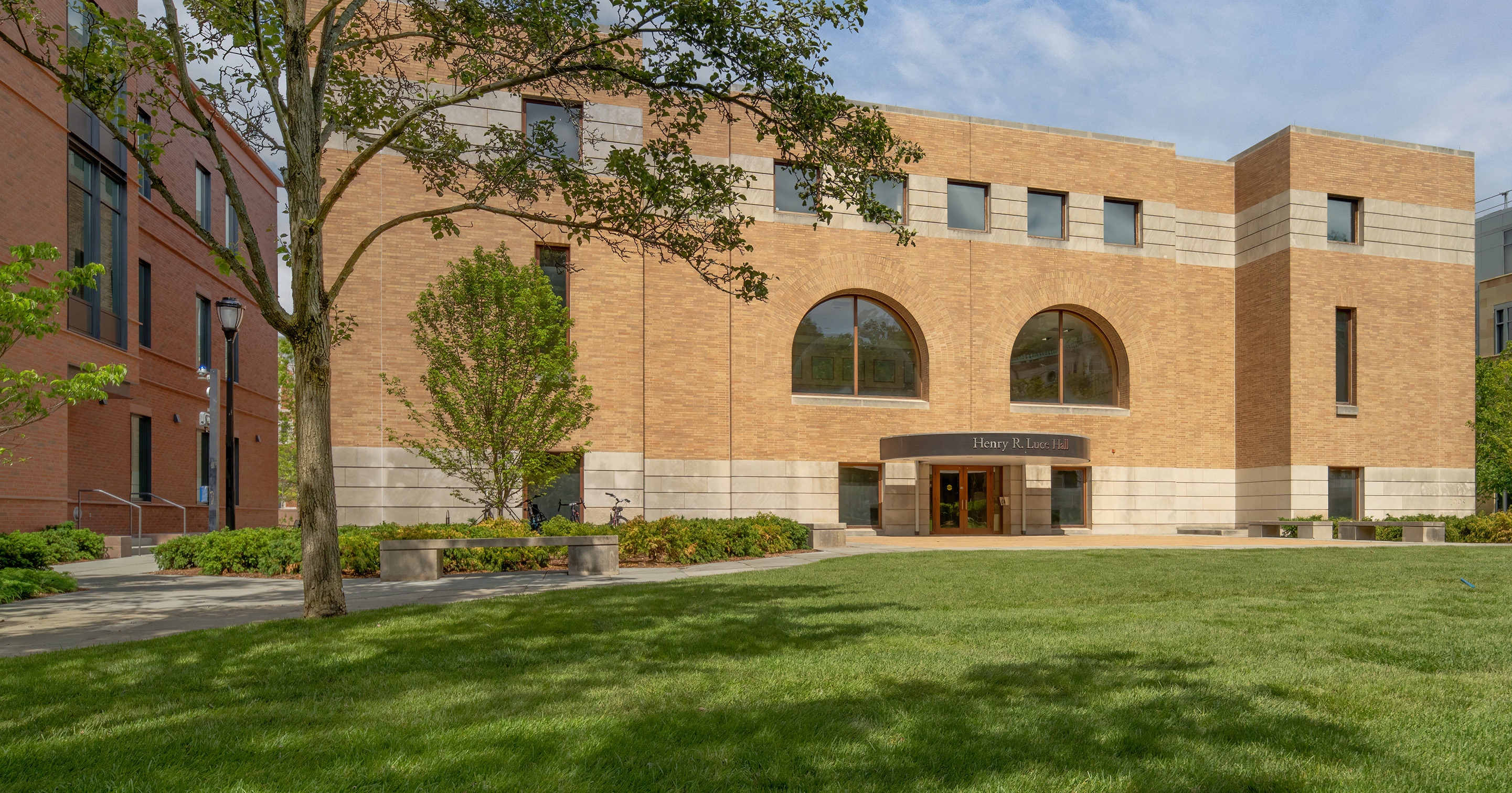 A view of Luce Hall, which houses the Yale MacMillan Center