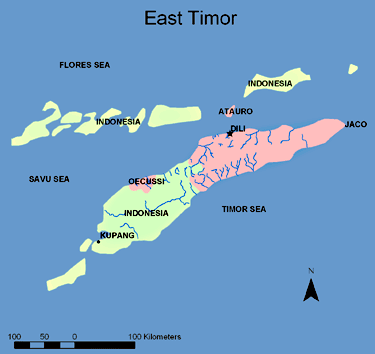 East Timor map