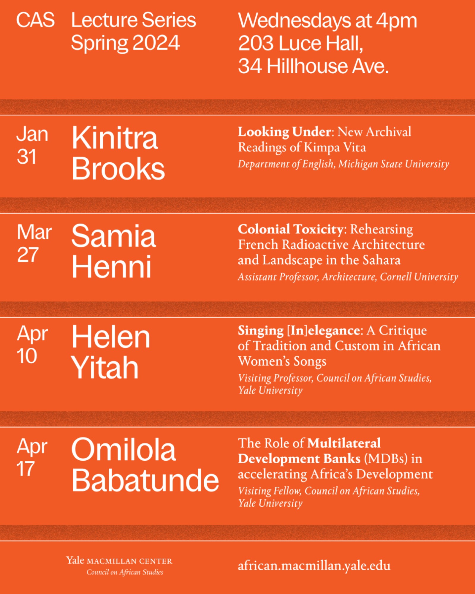 CAS Spring 2024 Lecture Series Poster