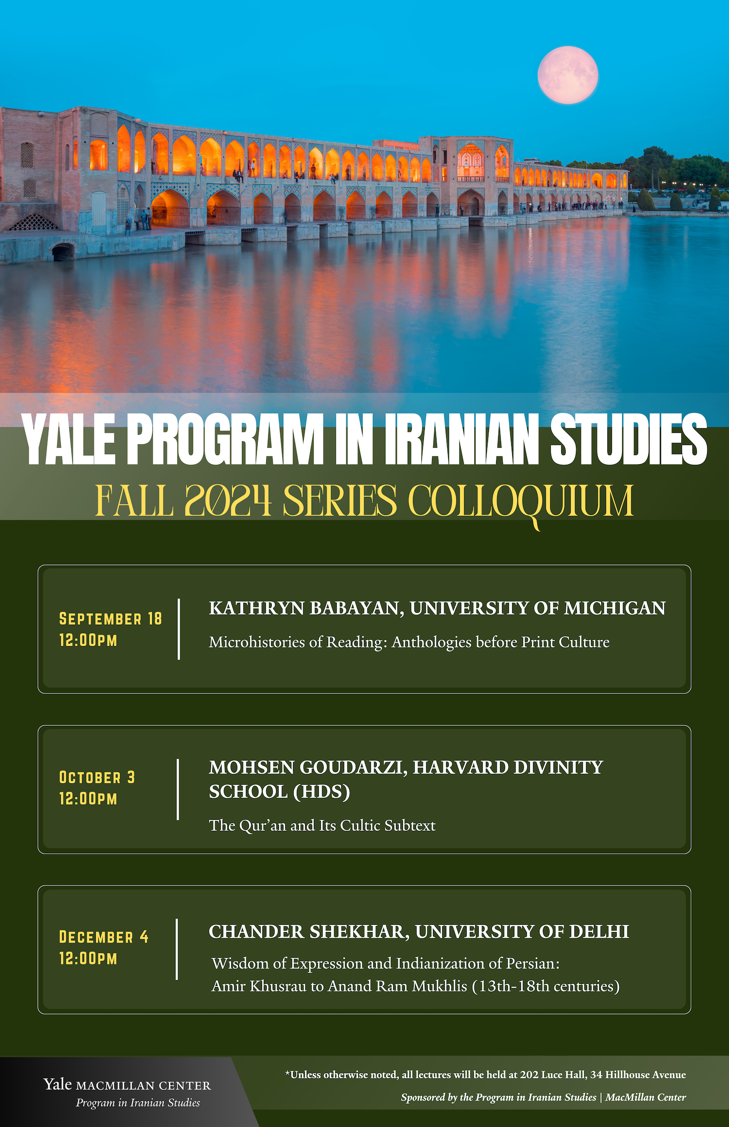 Iranian Studies colloquium Fall 2024 11x17 