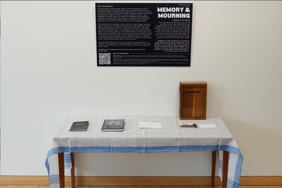 Exhibit featuring a table with select items.