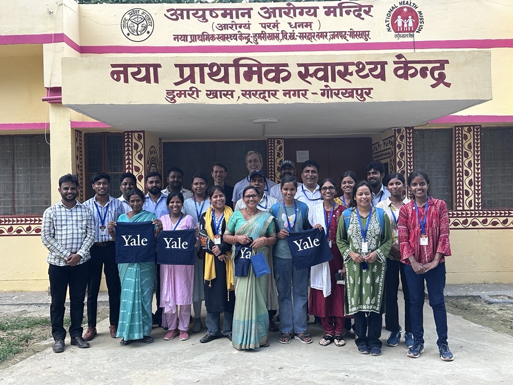 Group of researchers posing in India's Uttar Pradesh region