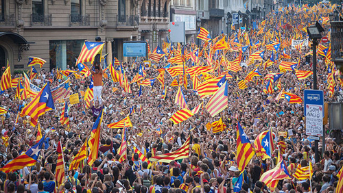 The Diada (National Day) demonstration in Barcelona, September 11, 2012.