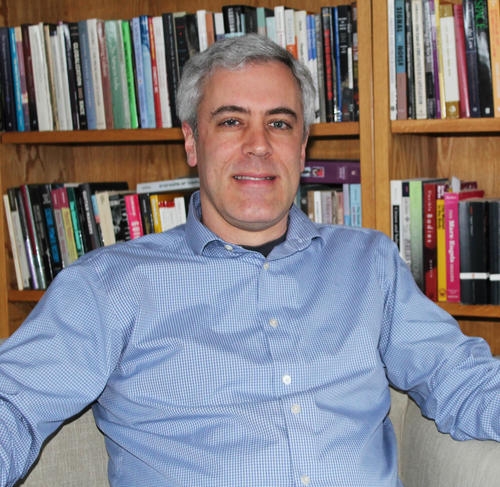 Professor Doug Rogers in his office in the Department of Anthropology building. Photograph by Leah Salovey for the FAS Dean’s Office. 