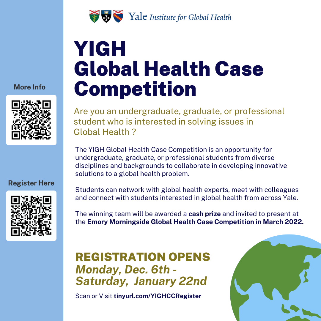 Yale Institute for Global Health Case Competition The MacMillan Center