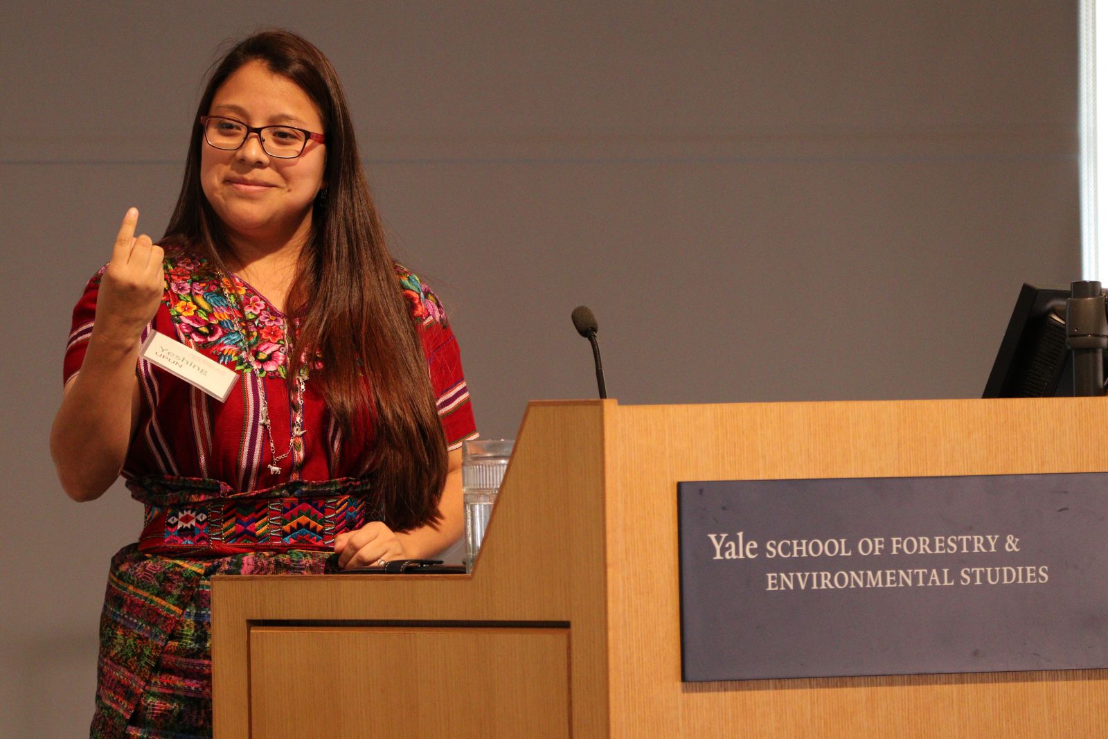 Yeshing Upun, a Mayan Kaqchikel woman from Guatemala, Lawyer and Coordinator at Sotzil, talked about initiatives that bring traditional knowledge and science together, to protect the collective rights of the Mayans for integral development, a model of development that includes their culture.