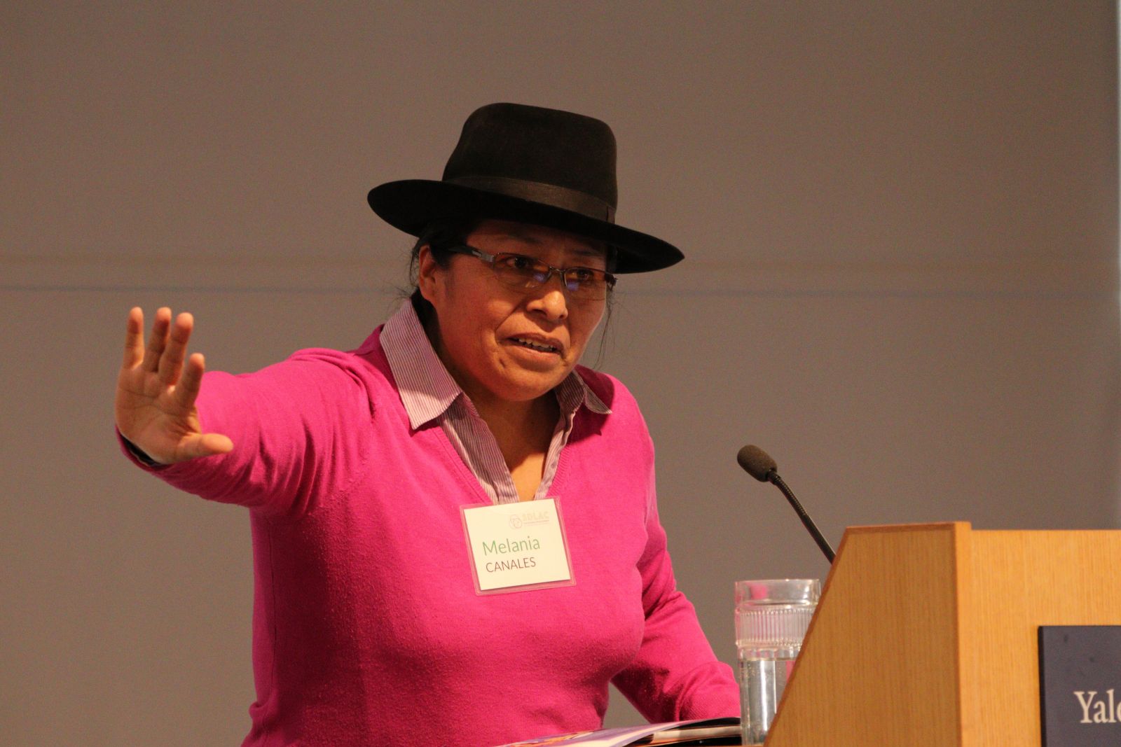 Melania Canales, Quechua Peruvian woman, Vice-President at ONAMIAP, shared lessons from her more than 20 years of experience working on capacity building, empowerment and female representation within indigenous communities.