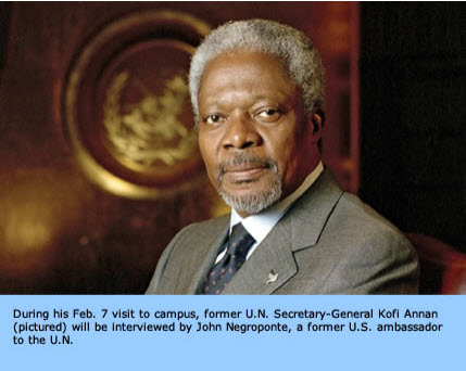 Former U N Secretary General Kofi Annan To Speak On Campus The Macmillan Center