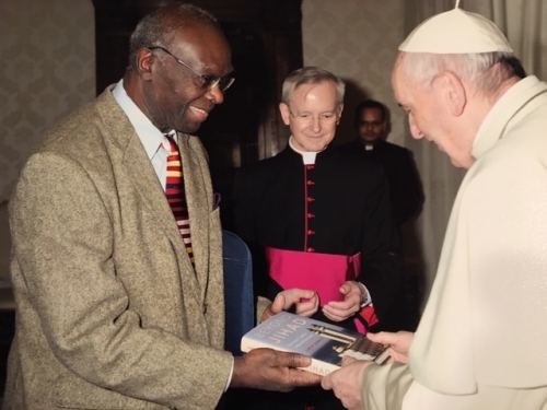 Lamin Sanneh presents book to Pope Francis | The Center
