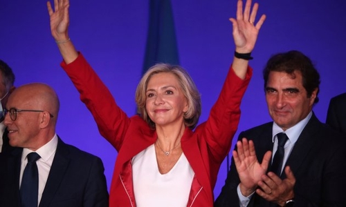 Valérie Pécresse last Saturday after her nomination to be the French Républicains’ candidate for president.