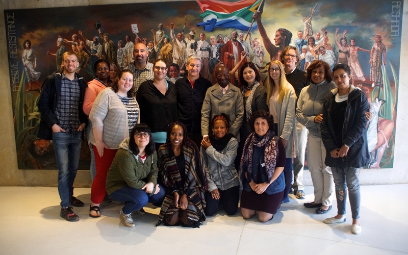 Tom Thurston with one of his TransAtlantic Teaching Institute groups in South Africa