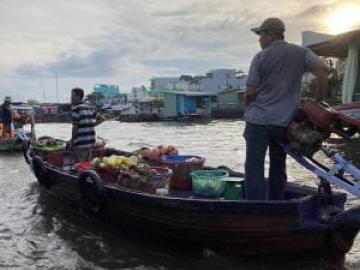 Floating market in Vietnam