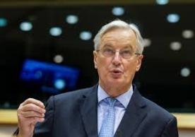 Michel Barnier, the EU’s chief negotiator, updating the European Parliament today on the EU-UK negotiation.