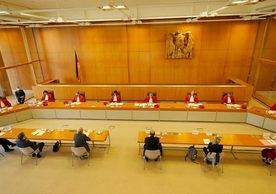 The socially-distancing Second Senate of the German Constitutional Court.
