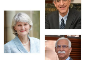 (top right) Peter Salovey, President, Yale University; (left) Elizabeth Bradley, President, Vassar College; and (bottom right) Firoz Rasul, President, Aga Khan University