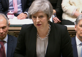 British Prime Minister Theresa May addressing the House of Commons Tuesday.