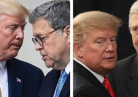 Legal aid: US Attorney General William Barr is siding with President Donald Trump, as is Senate majority leader Mitch McConnell.
