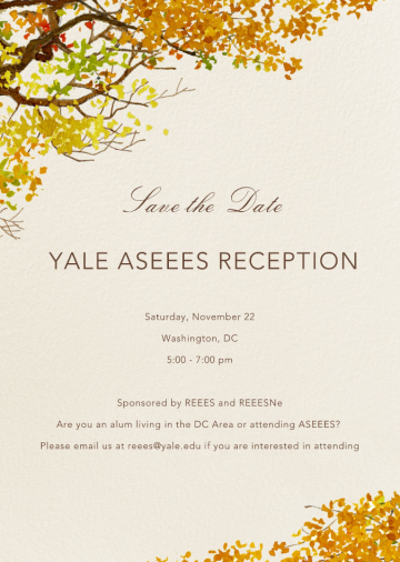 Yale ASEEES Reception 2026