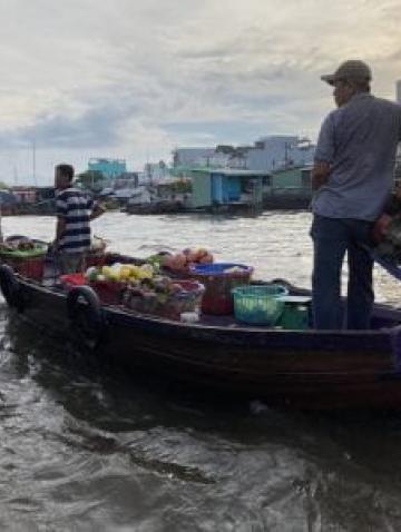 Floating market in Vietnam