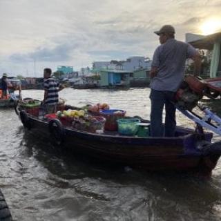 Floating market in Vietnam