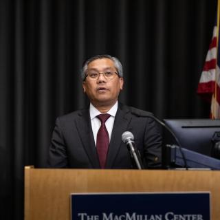 Ambassador Kyaw Moe Tun delivers the George Herbert Walker, Jr. Lecture at the MacMillan Center