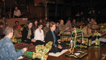 Image of Battel Chapel during Gamelan Suprabanggo Inaugural Yale Concert