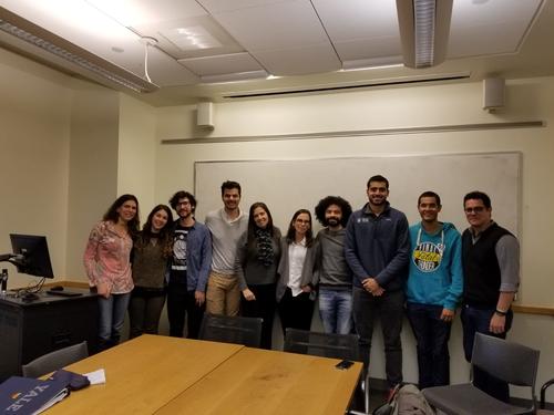 Some graduate students who attended Professor Schwarcz's presentation.