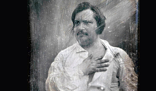 An 1842 daguerréotype of Honoré de Balzac by the photographer Louis-Auguste Bisson (via Wikimedia Commons)